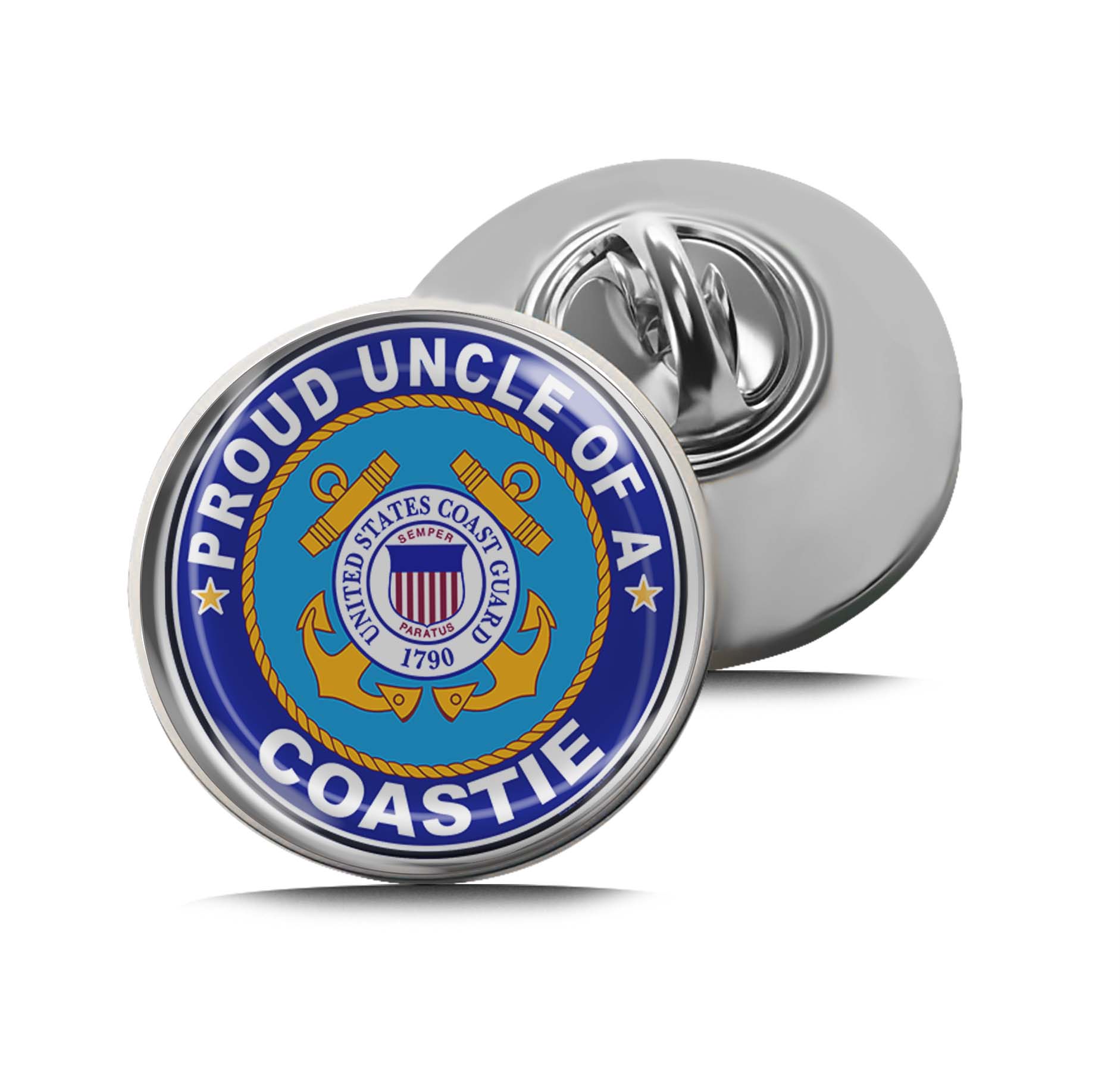 Proud Uncle of a Coastie U.S. Coast Guard Limited Edition Lapel Pin Exclusive Metal Brooch Badge Accessories For Backpack, Clothes, Hats | Cute Gifts and Collectibles