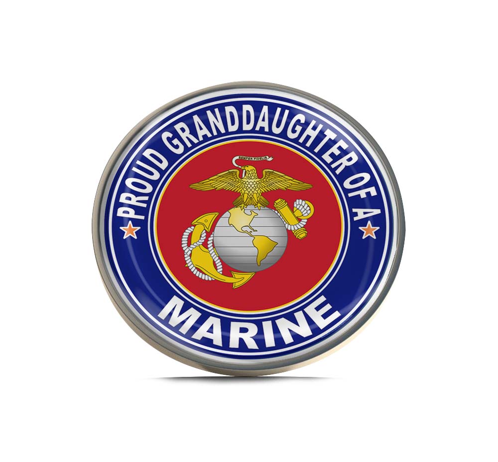 Proud Granddaughter of a Marine U.S. Marine Corps Limited Edition Lapel Pin Exclusive Metal Brooch Badge Accessories For Backpack, Clothes, Hats | Cute Gifts and Collectibles