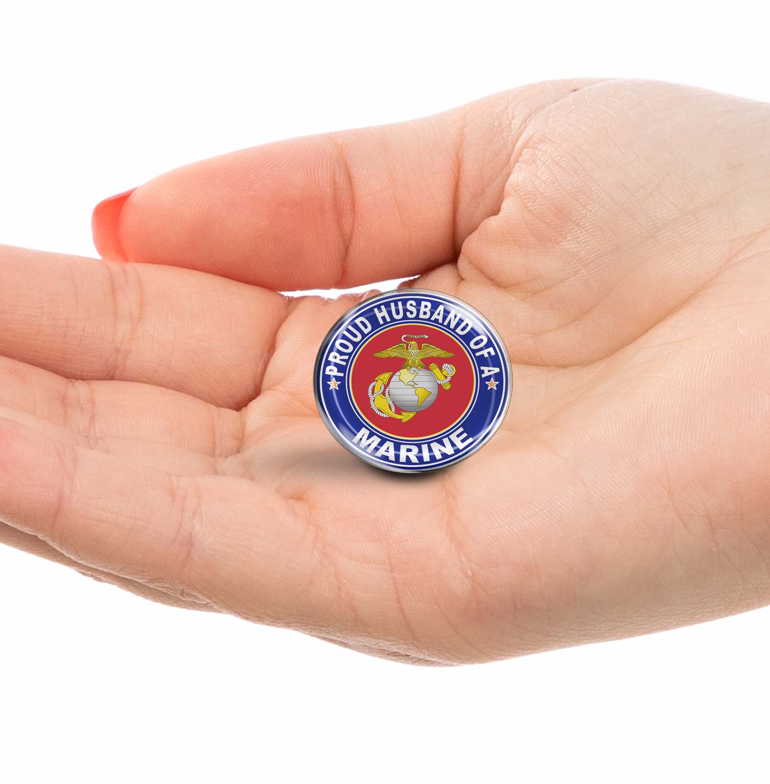 Proud Husband of a Marine U.S. Marine Corps Limited Edition Lapel Pin Exclusive Metal Brooch Badge Accessories For Backpack, Clothes, Hats | Cute Gifts and Collectibles