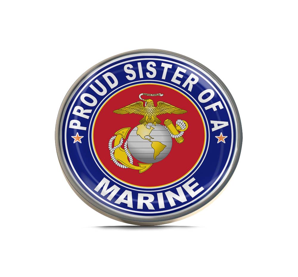 Proud Sister of a Marine U.S. Marine Corps Limited Edition Lapel Pin Exclusive Metal Brooch Badge Accessories For Backpack, Clothes, Hats | Cute Gifts and Collectibles