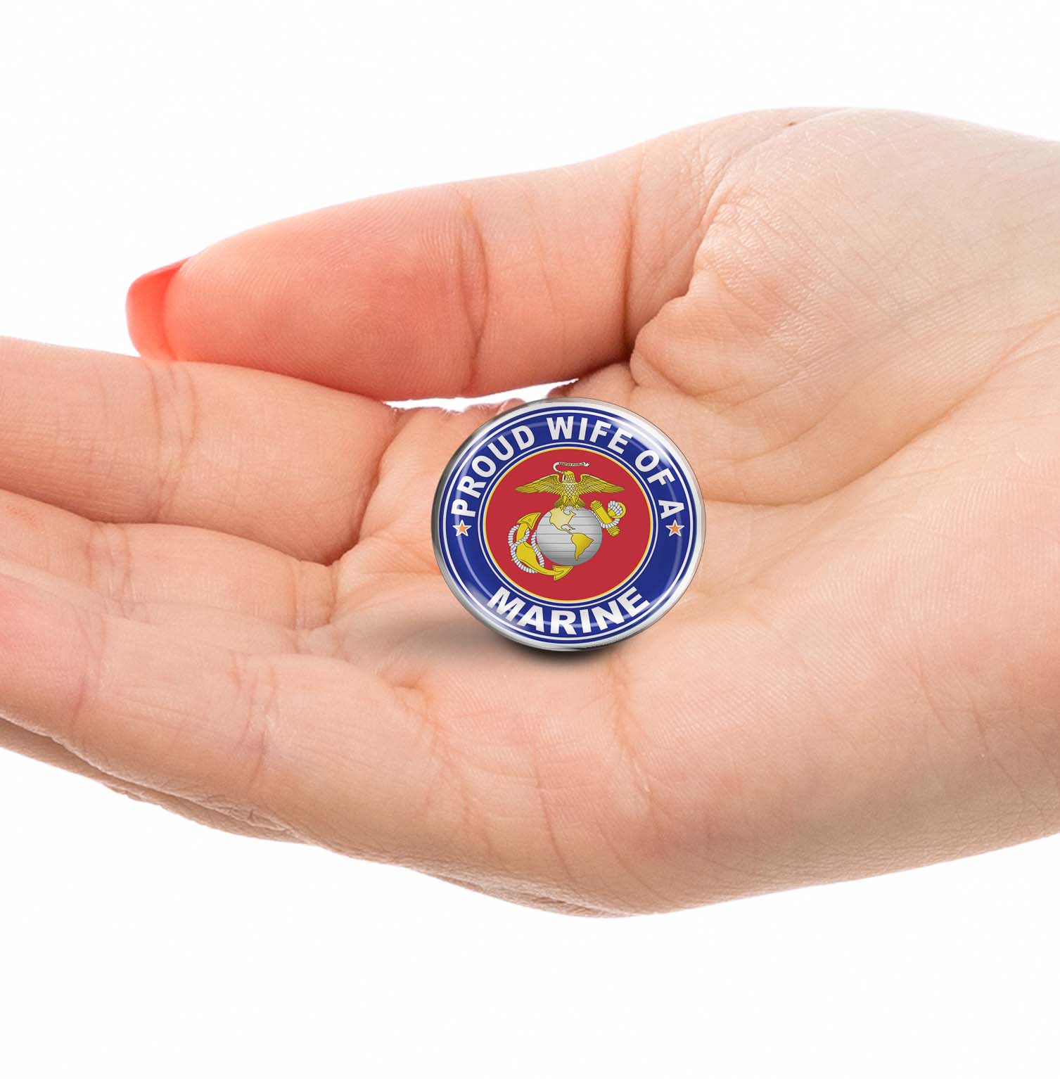 Proud Wife of a Marine U.S. Marine Corps Limited Edition Lapel Pin Exclusive Metal Brooch Badge Accessories For Backpack, Clothes, Hats | Cute Gifts and Collectibles