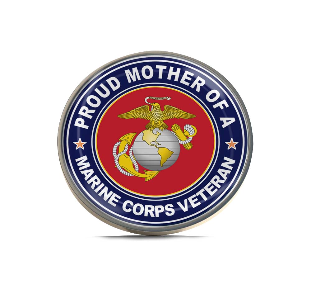 U.S. Marine Corps Veteran Proud Mother Limited Edition Lapel Pin Exclusive Metal Brooch Badge Accessories For Backpack, Clothes, Hats | Cute Gifts and Collectibles