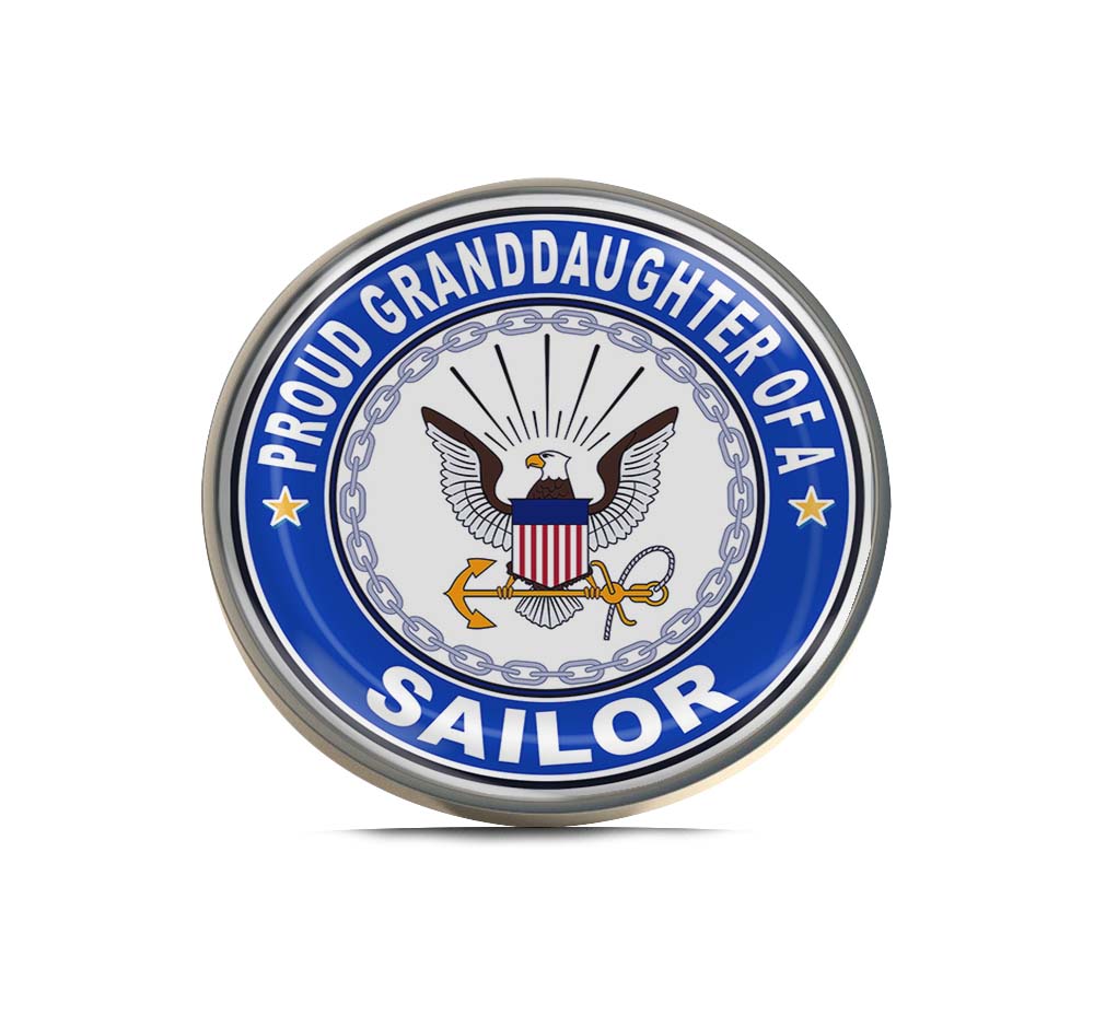 Proud Granddaughter of a Sailor U.S. Navy Limited Edition Lapel Pin Exclusive Metal Brooch Badge Accessories For Backpack, Clothes, Hats | Cute Gifts and Collectibles