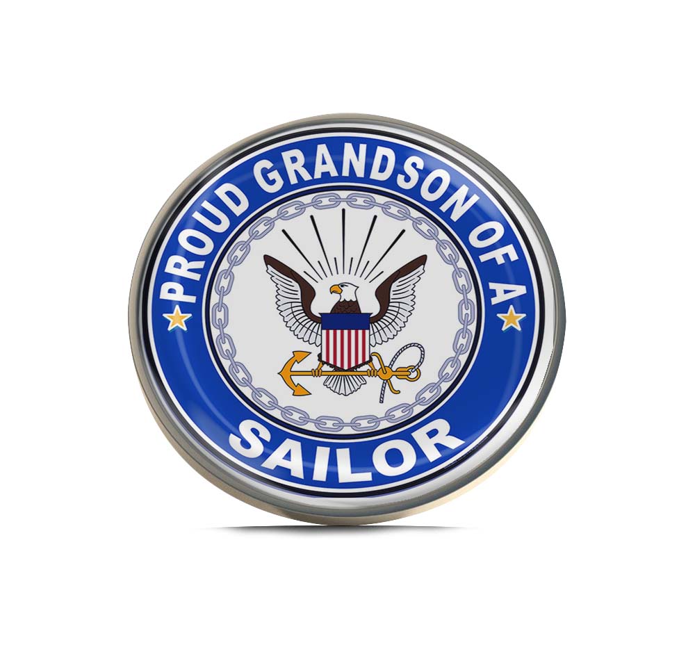 Proud Grandson of a Sailor U.S. Navy Limited Edition Lapel Pin Exclusive Metal Brooch Badge Accessories For Backpack, Clothes, Hats | Cute Gifts and Collectibles