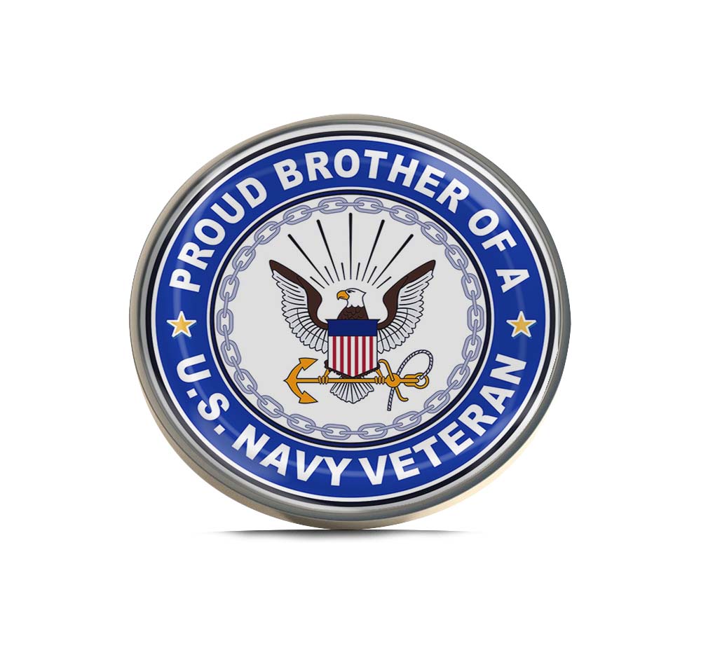 U.S. Navy Veteran Proud Brother Limited Edition Lapel Pin Exclusive Metal Brooch Badge Accessories For Backpack, Clothes, Hats | Cute Gifts and Collectibles