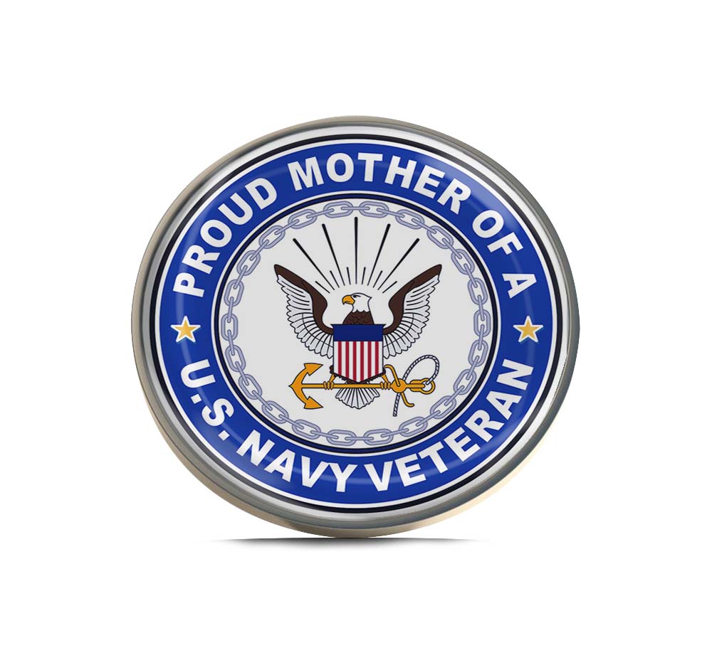 U.S. Navy Veteran Proud Mother Limited Edition Lapel Pin Exclusive Metal Brooch Badge Accessories For Backpack, Clothes, Hats | Cute Gifts and Collectibles