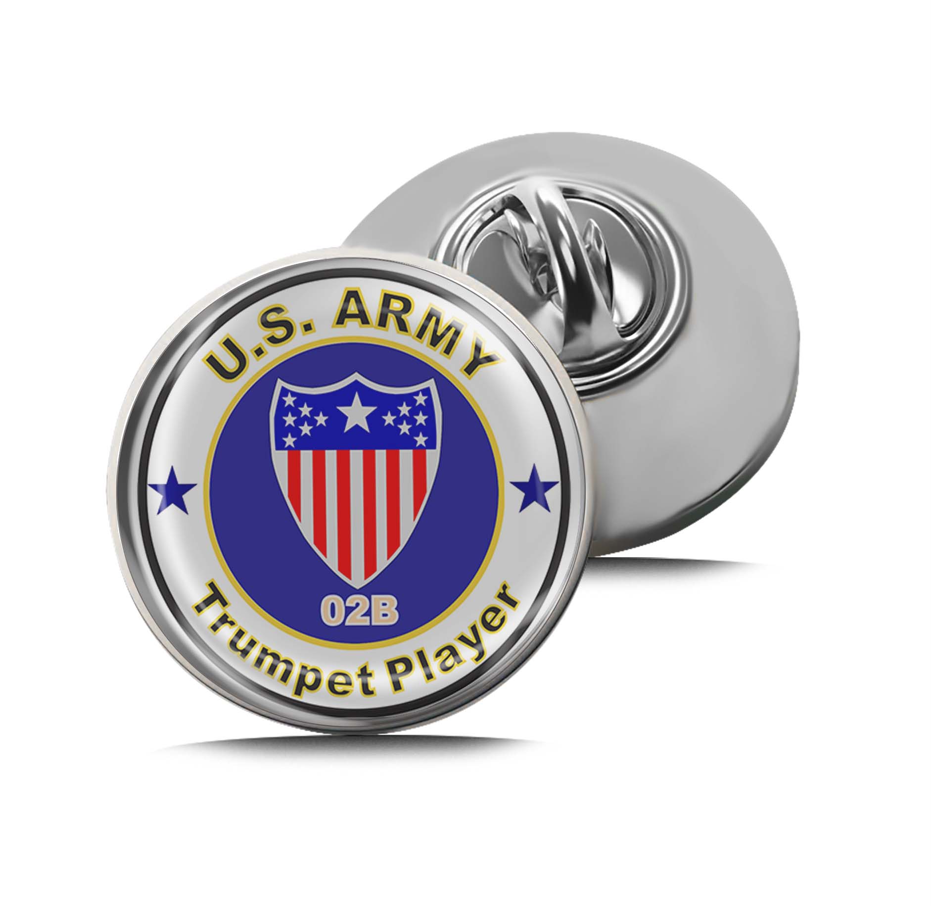U.S. Army MOS 02B Trumpet Player Player Limited Edition Lapel Pin Exclusive Metal Brooch Badge Accessories For Backpack, Clothes, Hats | Cute Gifts and Collectibles