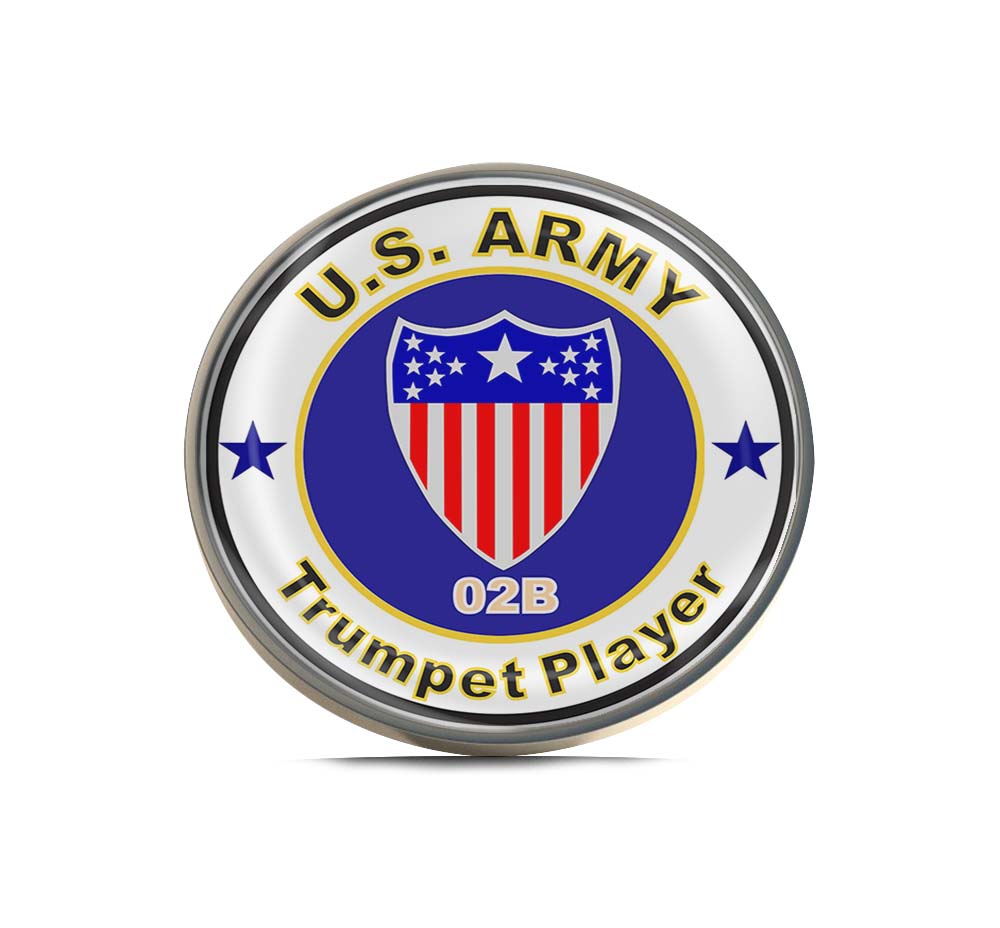 U.S. Army MOS 02B Trumpet Player Player Limited Edition Lapel Pin Exclusive Metal Brooch Badge Accessories For Backpack, Clothes, Hats | Cute Gifts and Collectibles
