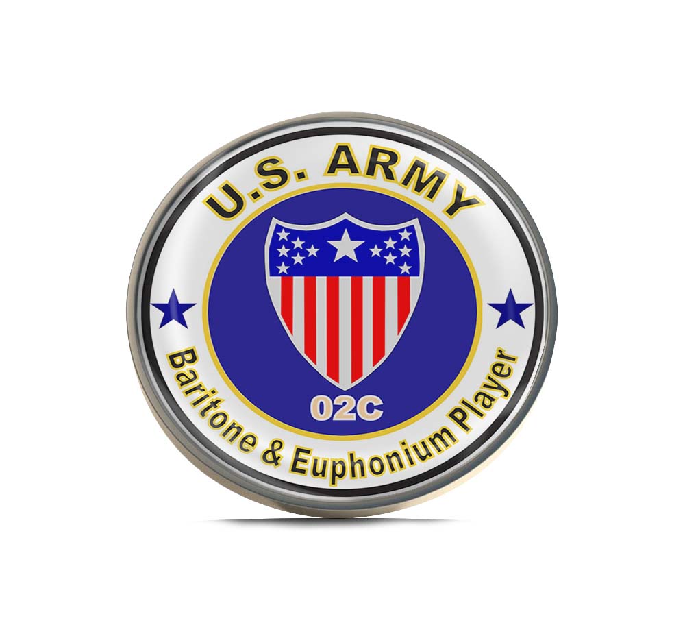 U.S. Army MOS 02C Baritone & Euphonium Player Limited Edition Lapel Pin Exclusive Metal Brooch Badge Accessories For Backpack, Clothes, Hats | Cute Gifts and Collectibles