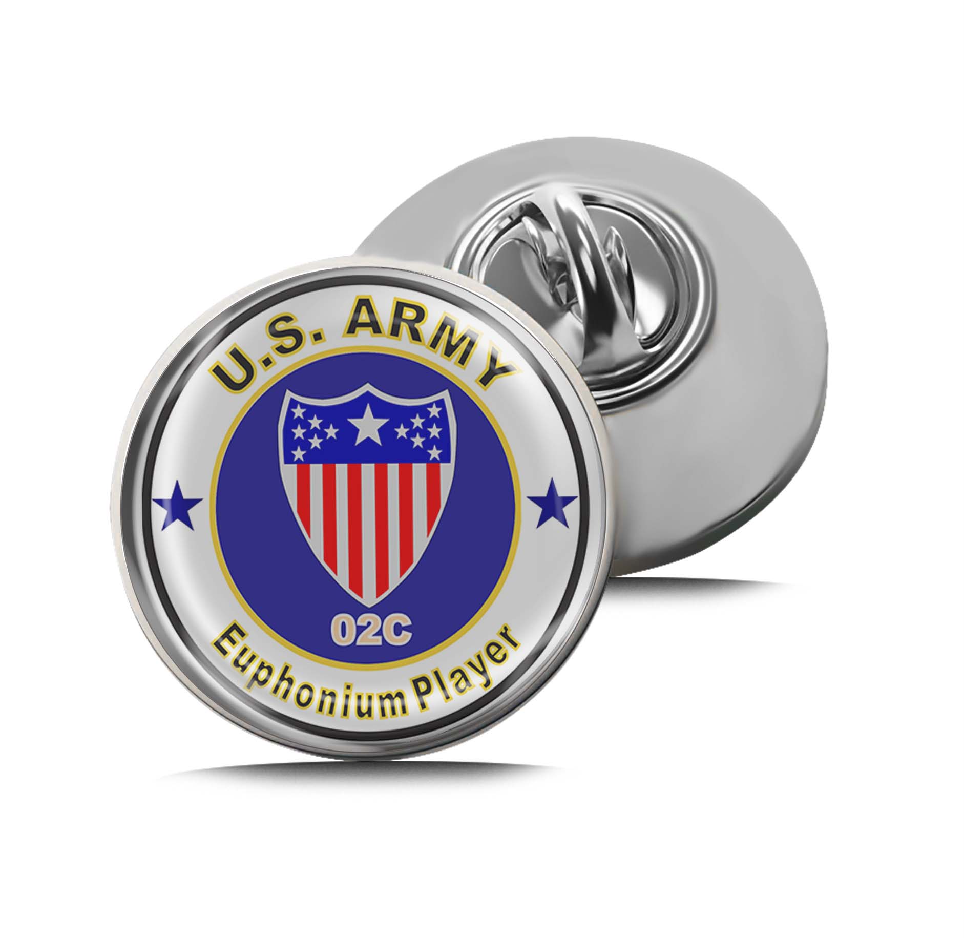 U.S. Army MOS 02C Euphonium Player Limited Edition Lapel Pin Exclusive Metal Brooch Badge Accessories For Backpack, Clothes, Hats | Cute Gifts and Collectibles