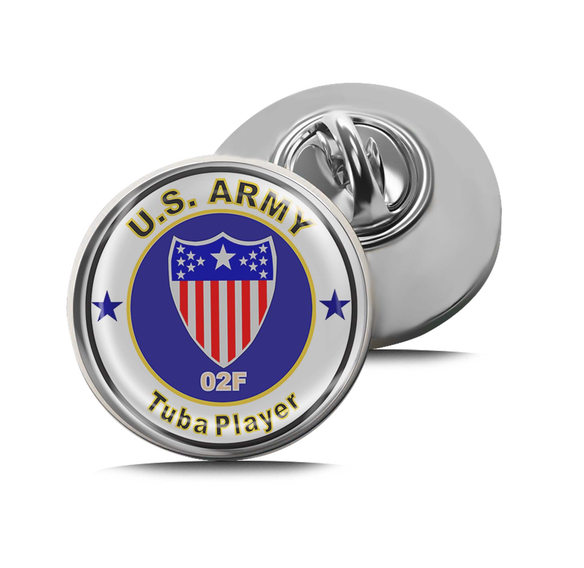 U.S. Army MOS 02F Tuba Player Limited Edition Lapel Pin Exclusive Metal Brooch Badge Accessories For Backpack, Clothes, Hats | Cute Gifts and Collectibles