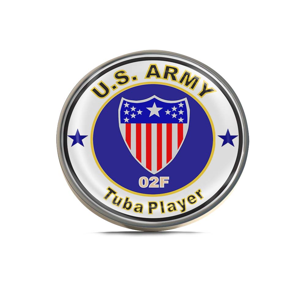 U.S. Army MOS 02F Tuba Player Limited Edition Lapel Pin Exclusive Metal Brooch Badge Accessories For Backpack, Clothes, Hats | Cute Gifts and Collectibles