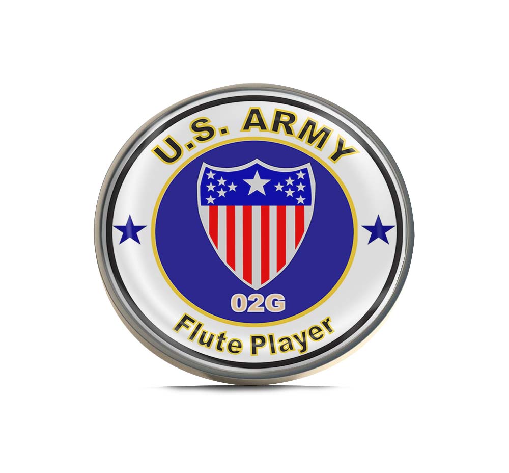 U.S. Army MOS 02G Flute Player Limited Edition Lapel Pin Exclusive Metal Brooch Badge Accessories For Backpack, Clothes, Hats | Cute Gifts and Collectibles