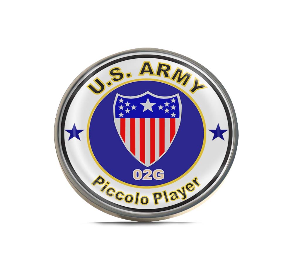 U.S. Army MOS 02G Piccolo Player Limited Edition Lapel Pin Exclusive Metal Brooch Badge Accessories For Backpack, Clothes, Hats | Cute Gifts and Collectibles