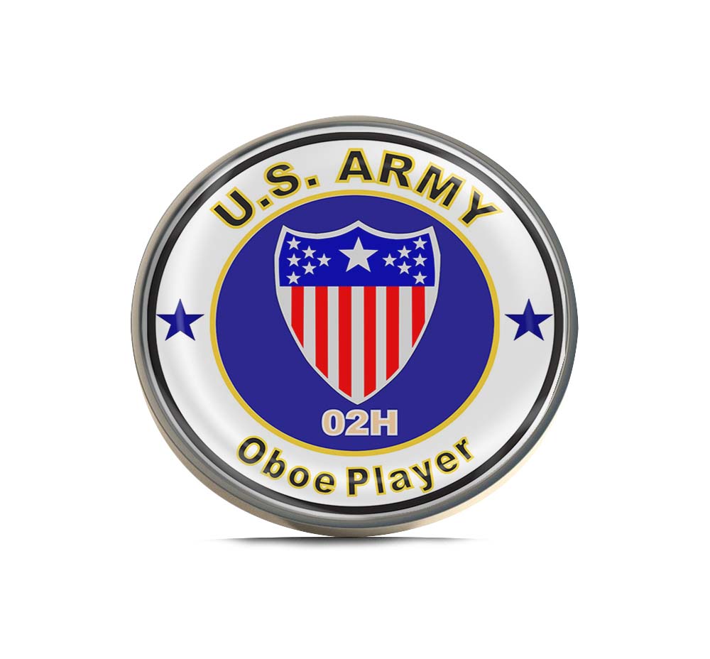 U.S. Army MOS 02H Oboe Player Limited Edition Lapel Pin Exclusive Metal Brooch Badge Accessories For Backpack, Clothes, Hats | Cute Gifts and Collectibles