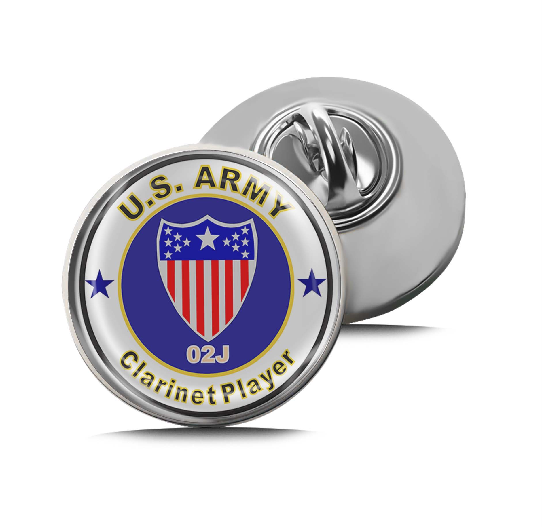 U.S. Army MOS 02J Clarinet Player Limited Edition Lapel Pin Exclusive Metal Brooch Badge Accessories For Backpack, Clothes, Hats | Cute Gifts and Collectibles