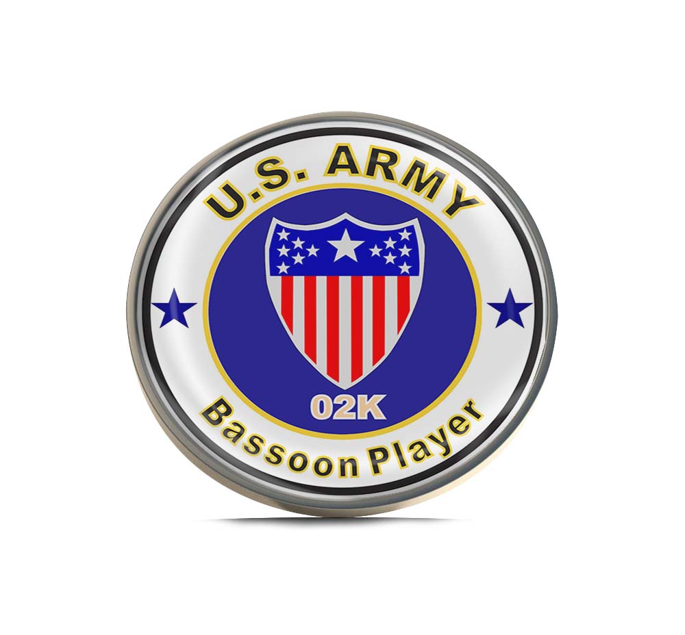 U.S. Army MOS 02K Bassoon Player Limited Edition Lapel Pin Exclusive Metal Brooch Badge Accessories For Backpack, Clothes, Hats | Cute Gifts and Collectibles
