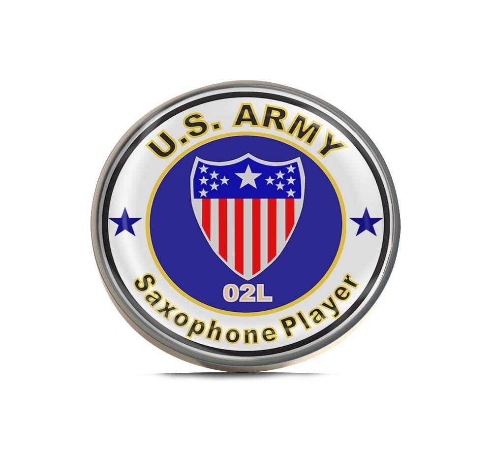 U.S. Army MOS 02L Saxophone Player Limited Edition Lapel Pin Exclusive Metal Brooch Badge Accessories For Backpack, Clothes, Hats | Cute Gifts and Collectibles