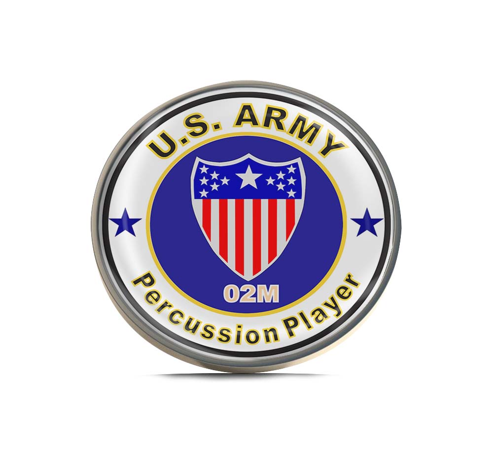 U.S. Army MOS 02M Percussion Player Limited Edition Lapel Pin Exclusive Metal Brooch Badge Accessories For Backpack, Clothes, Hats | Cute Gifts and Collectibles