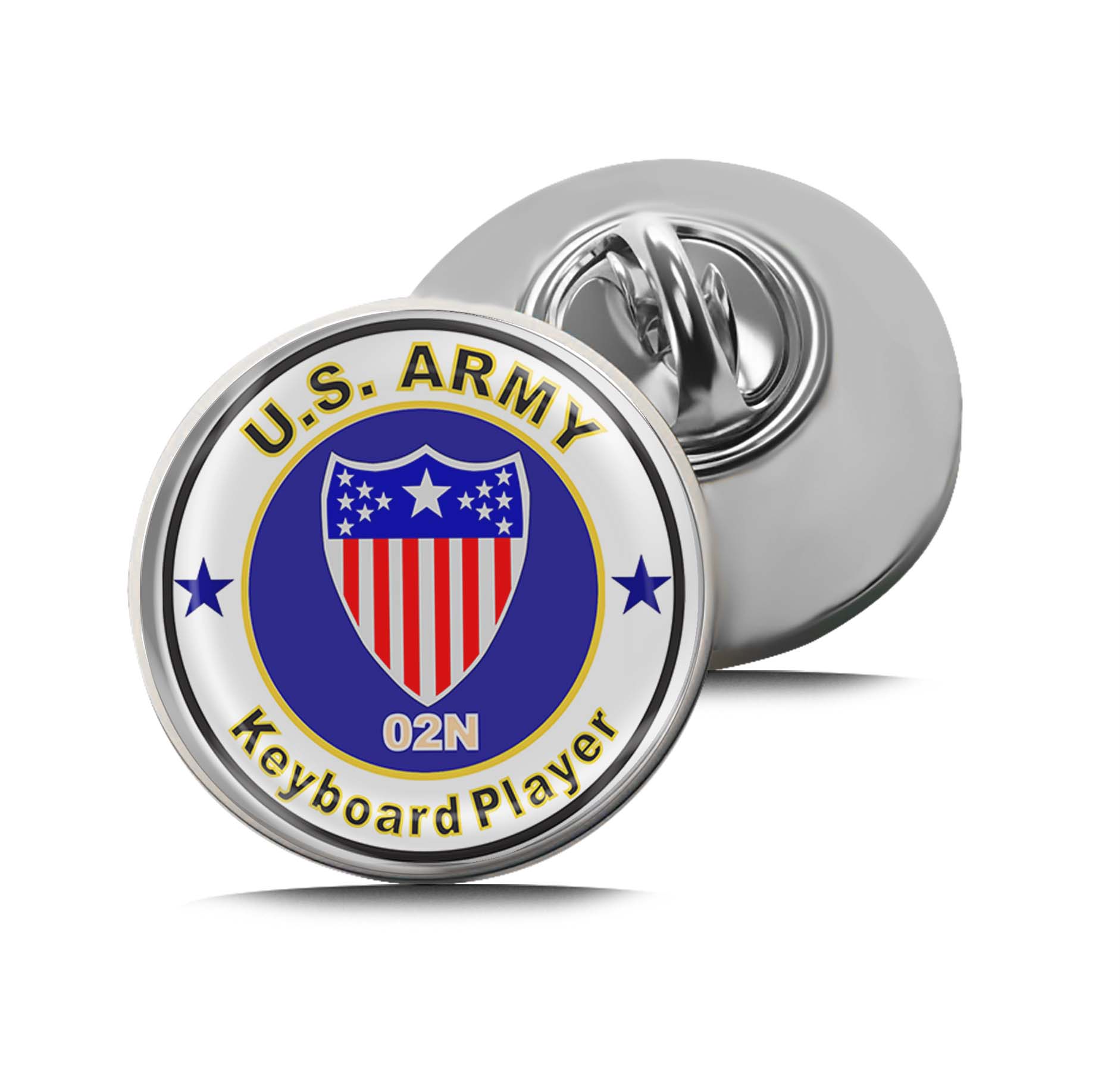U.S. Army MOS 02N Keyboard Player Limited Edition Lapel Pin Exclusive Metal Brooch Badge Accessories For Backpack, Clothes, Hats | Cute Gifts and Collectibles