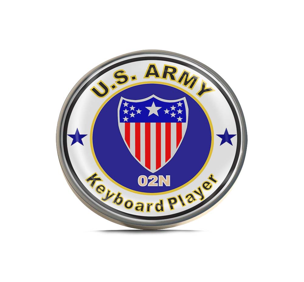 U.S. Army MOS 02N Keyboard Player Limited Edition Lapel Pin Exclusive Metal Brooch Badge Accessories For Backpack, Clothes, Hats | Cute Gifts and Collectibles