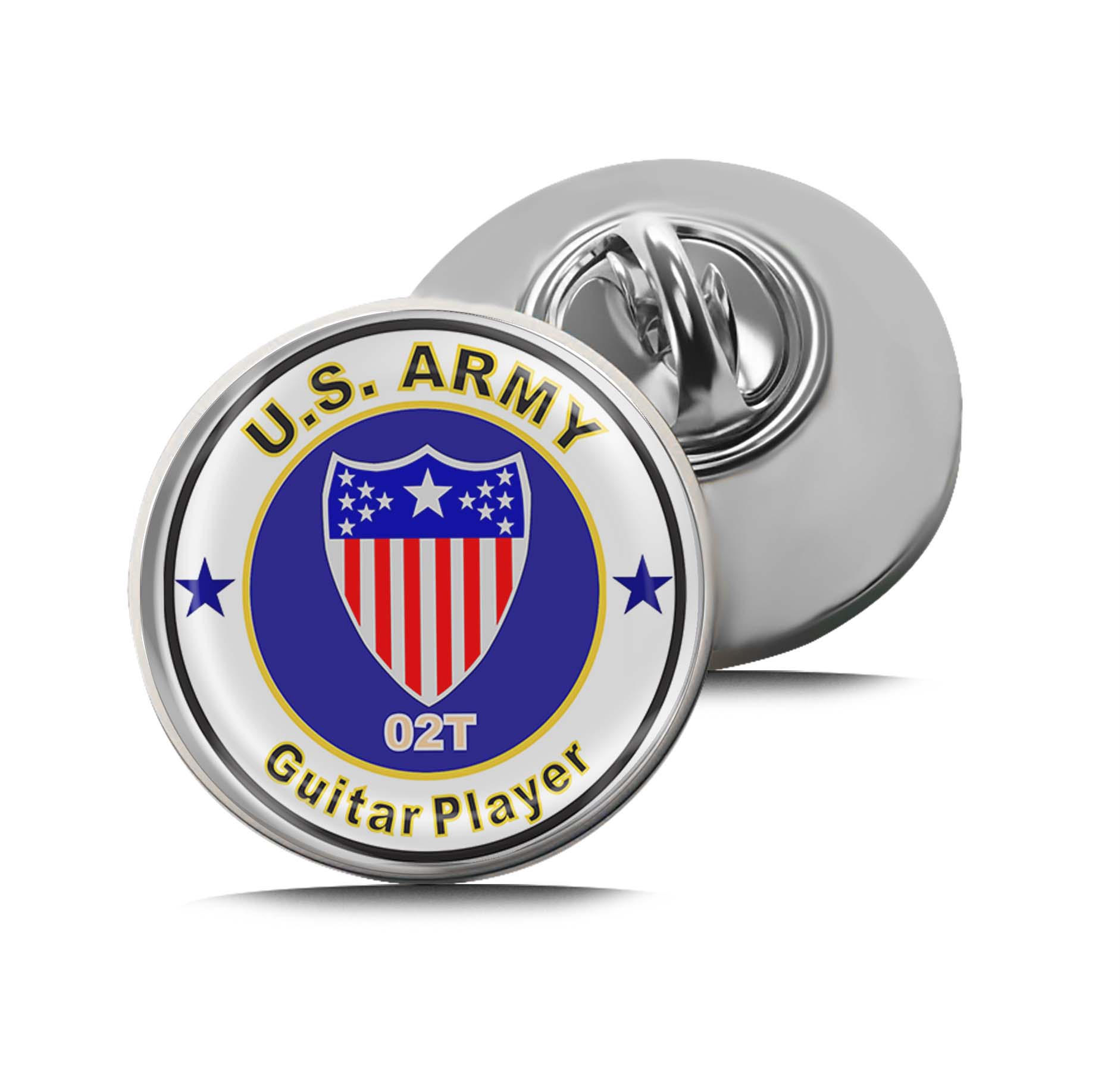 U.S. Army MOS 02T Guitar Player Player Limited Edition Lapel Pin Exclusive Metal Brooch Badge Accessories For Backpack, Clothes, Hats | Cute Gifts and Collectibles