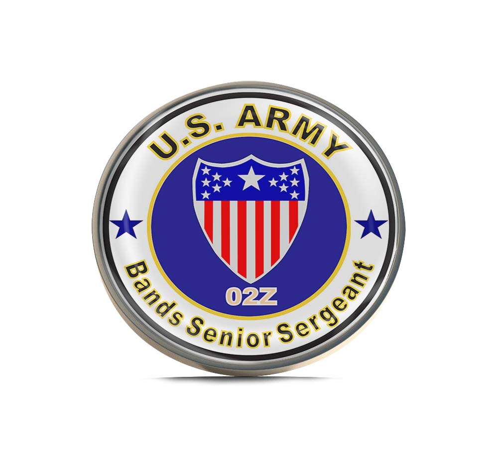 U.S. Army MOS 02Z Bands Senior Sergeant Limited Edition Lapel Pin Exclusive Metal Brooch Badge Accessories For Backpack, Clothes, Hats | Cute Gifts and Collectibles