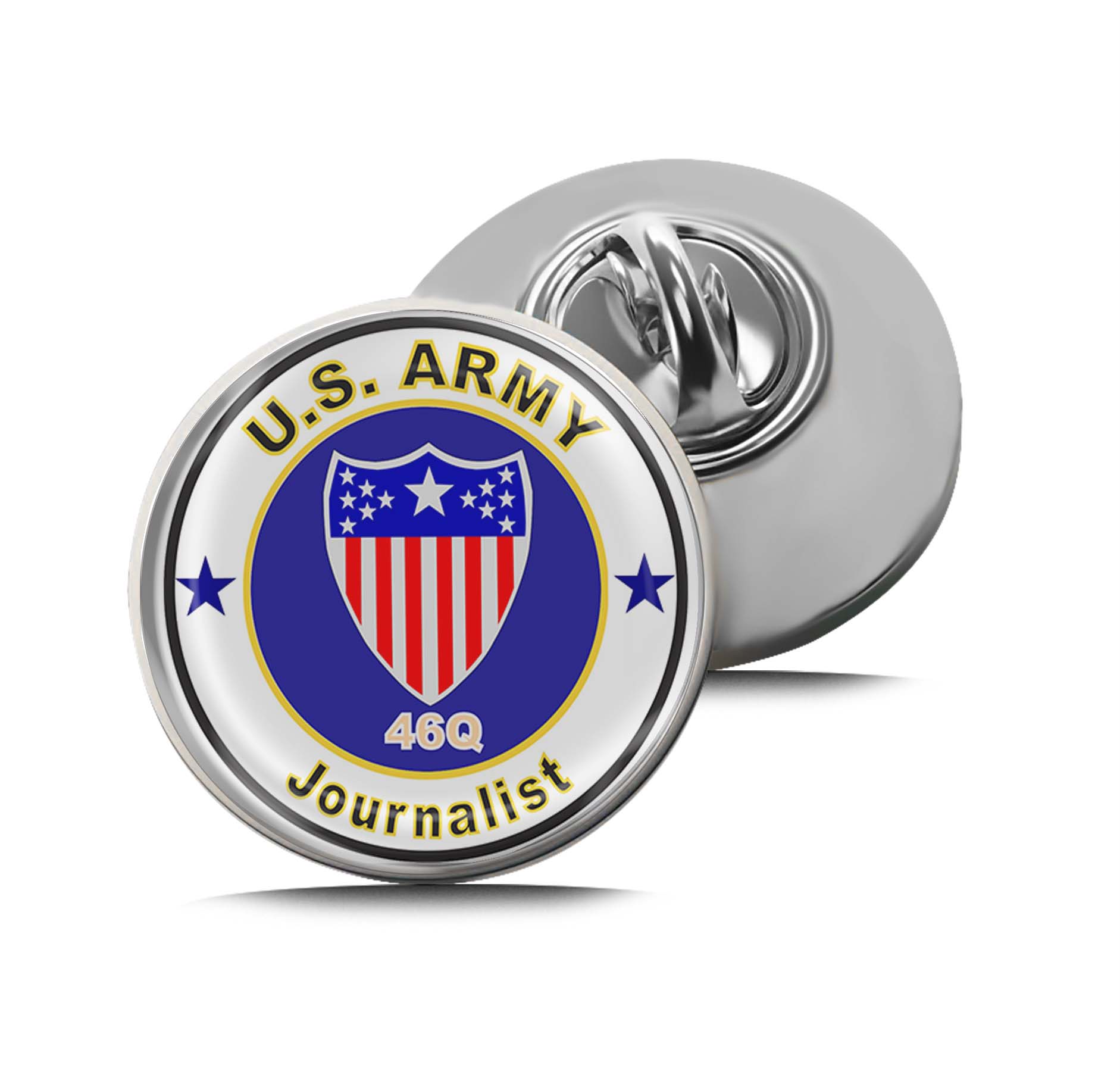 U.S. Army MOS 46Q Journalist Limited Edition Lapel Pin Exclusive Metal Brooch Badge Accessories For Backpack, Clothes, Hats | Cute Gifts and Collectibles