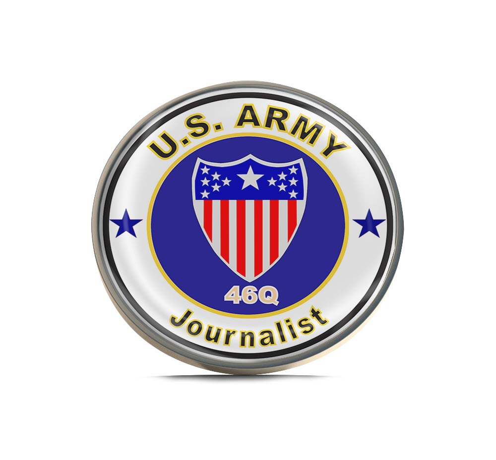 U.S. Army MOS 46Q Journalist Limited Edition Lapel Pin Exclusive Metal Brooch Badge Accessories For Backpack, Clothes, Hats | Cute Gifts and Collectibles