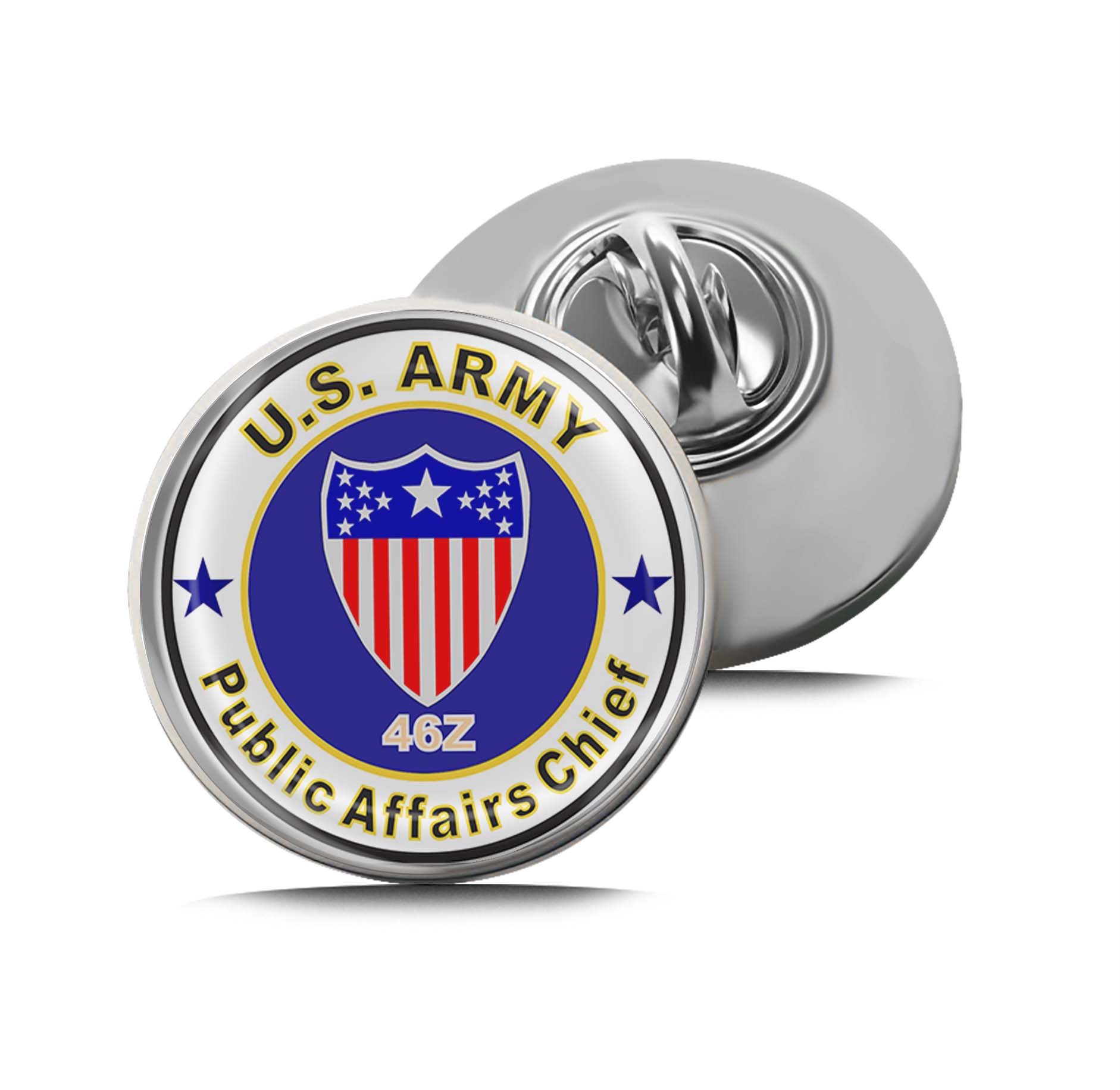 U.S. Army MOS 46Z Public Affairs Chief Limited Edition Lapel Pin Exclusive Metal Brooch Badge Accessories For Backpack, Clothes, Hats | Cute Gifts and Collectibles