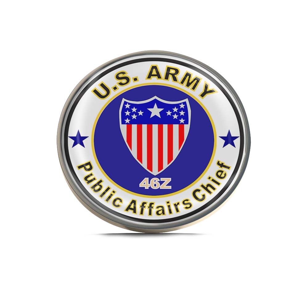 U.S. Army MOS 46Z Public Affairs Chief Limited Edition Lapel Pin Exclusive Metal Brooch Badge Accessories For Backpack, Clothes, Hats | Cute Gifts and Collectibles
