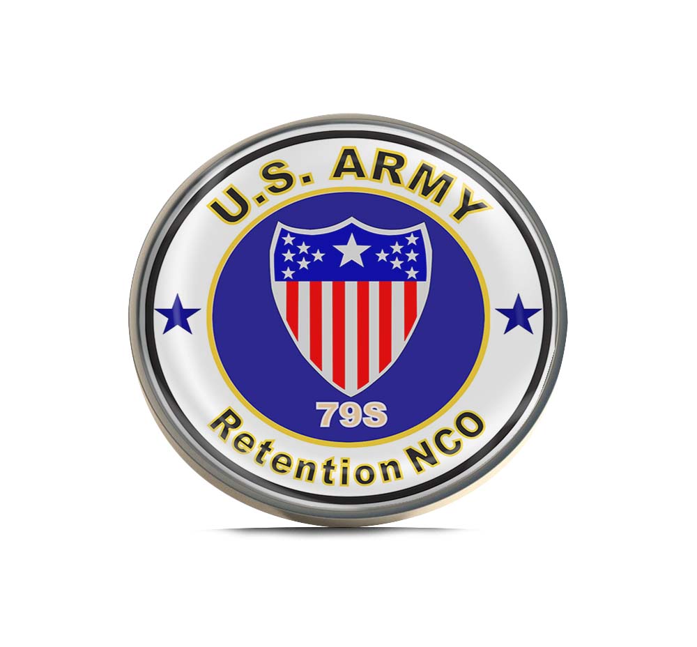 U.S. Army MOS 79S Retention NCO Limited Edition Lapel Pin Exclusive Metal Brooch Badge Accessories For Backpack, Clothes, Hats | Cute Gifts and Collectibles