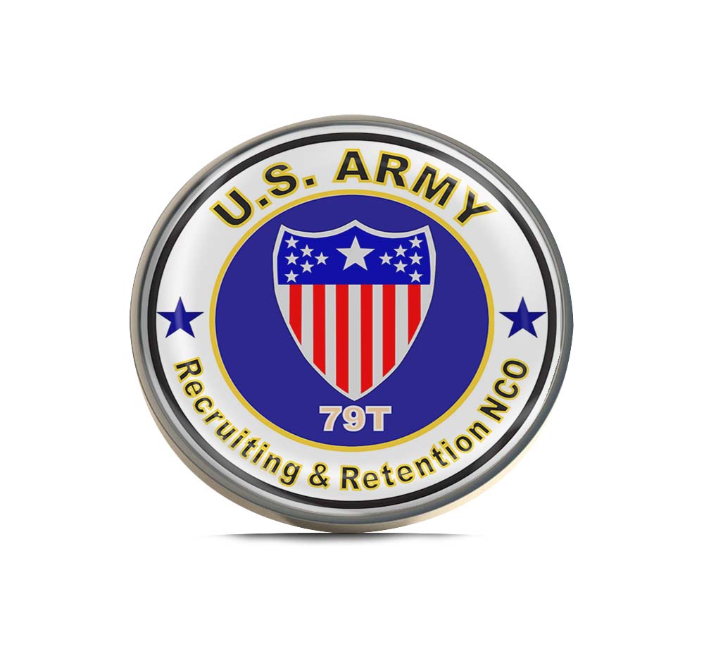 U.S. Army MOS 79T Recruiting & Retention NCO Limited Edition Lapel Pin Exclusive Metal Brooch Badge Accessories For Backpack, Clothes, Hats | Cute Gifts and Collectibles