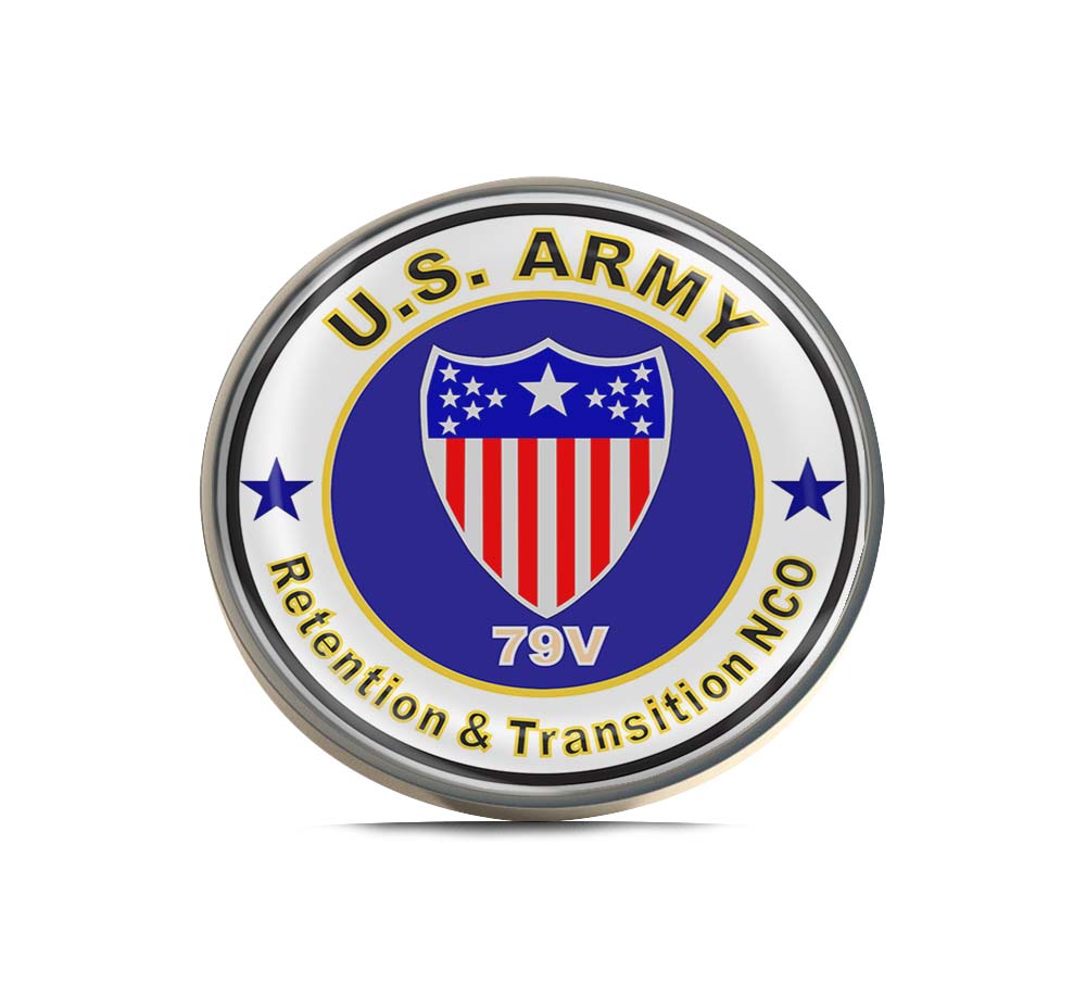 U.S. Army MOS 79V Retention & Transition NCO Limited Edition Lapel Pin Exclusive Metal Brooch Badge Accessories For Backpack, Clothes, Hats | Cute Gifts and Collectibles