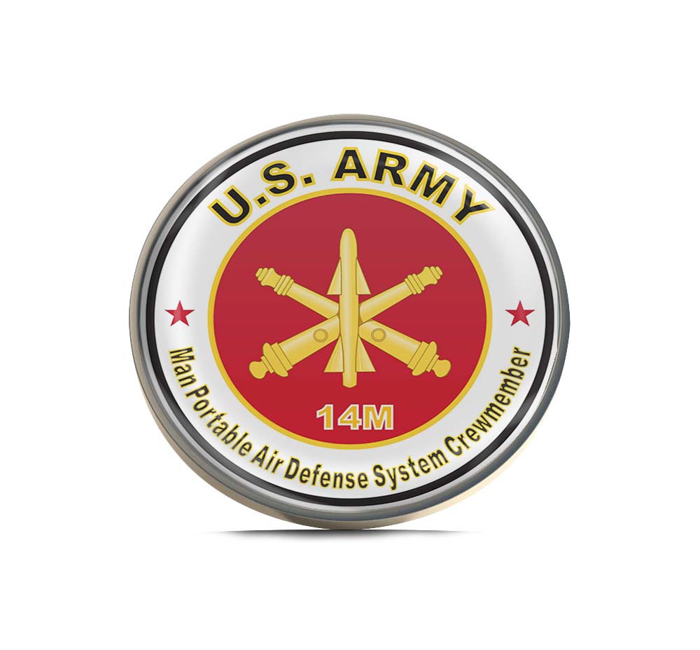 U.S. Army MOS 14M Man Portable Air Defense System Crewmember Limited Edition Lapel Pin Exclusive Metal Brooch Badge Accessories For Backpack, Clothes, Hats | Cute Gifts and Collectibles