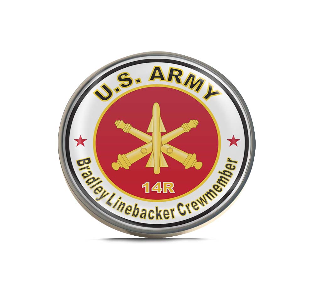 U.S. Army MOS 14R Bradley Linebacker Crewmember Limited Edition Lapel Pin Exclusive Metal Brooch Badge Accessories For Backpack, Clothes, Hats | Cute Gifts and Collectibles