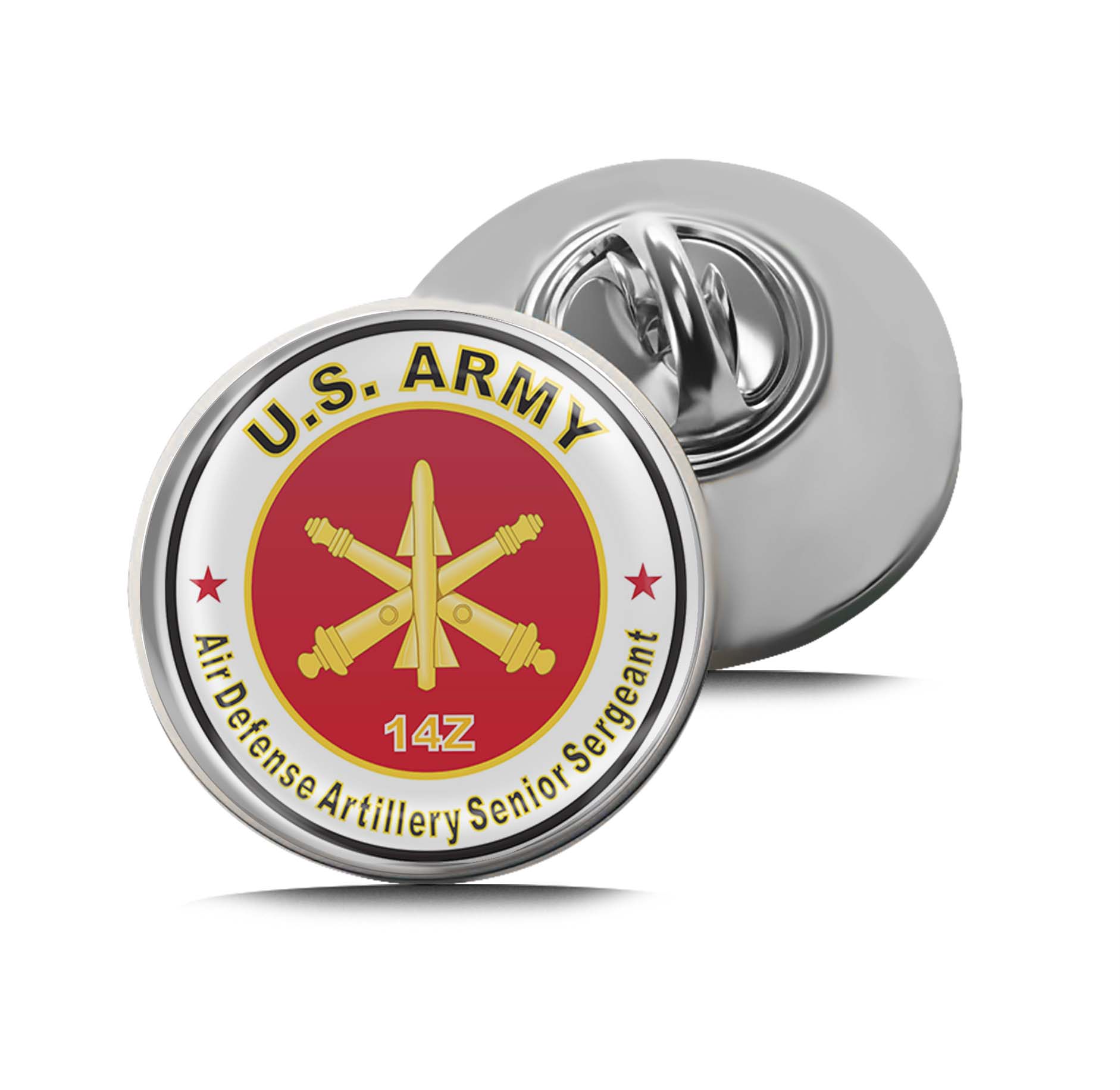 U.S. Army MOS 14Z Air Defense Artillery Senior Sergeant Limited Edition Lapel Pin Exclusive Metal Brooch Badge Accessories For Backpack, Clothes, Hats | Cute Gifts and Collectibles