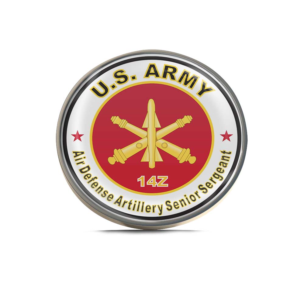 U.S. Army MOS 14Z Air Defense Artillery Senior Sergeant Limited Edition Lapel Pin Exclusive Metal Brooch Badge Accessories For Backpack, Clothes, Hats | Cute Gifts and Collectibles