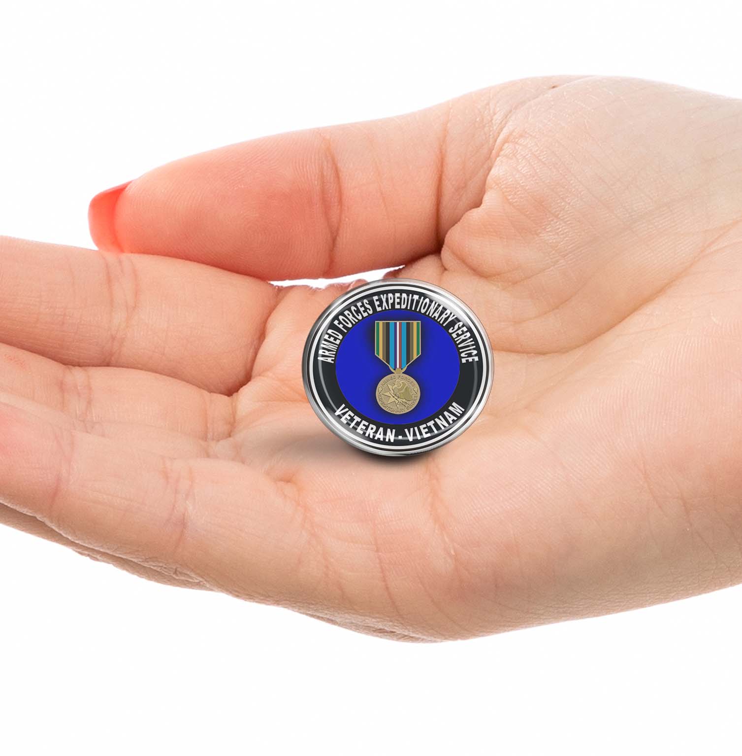 Armed Forces Expeditionary Medal Vitenam Limited Edition Lapel Pin Exclusive Metal Brooch Badge Accessories For Backpack, Clothes, Hats | Cute Gifts and Collectibles