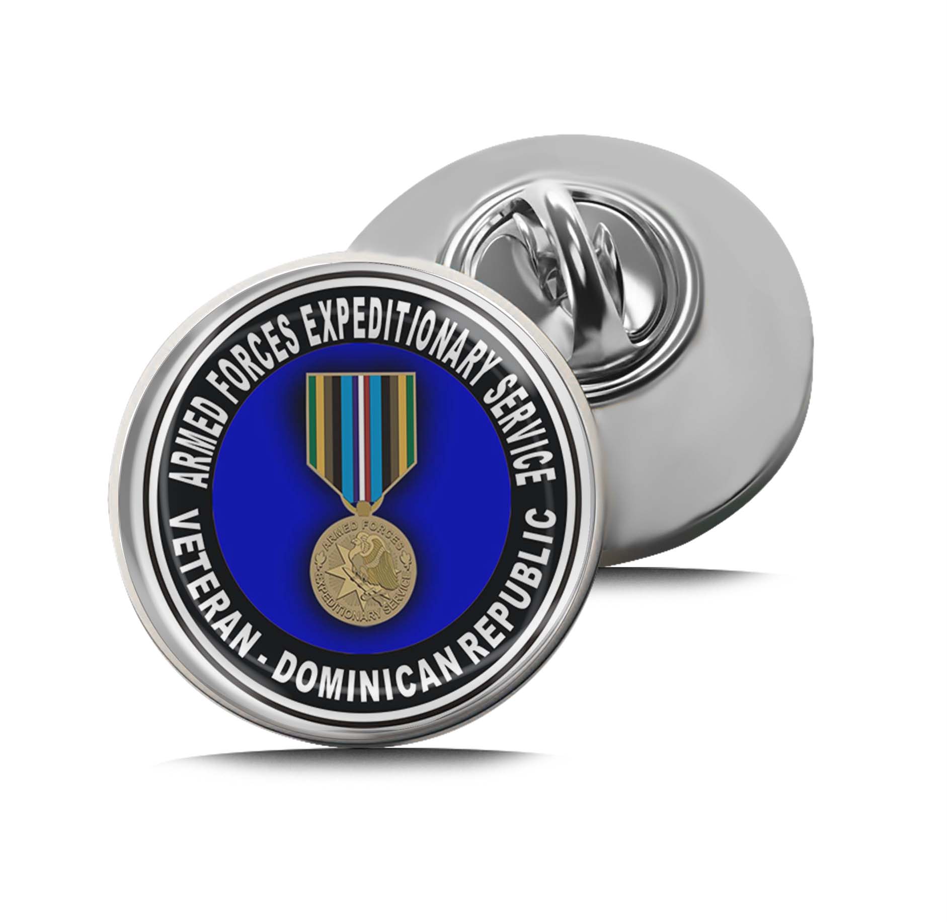 Armed Forces Expeditionary Medal Dominican Republic Limited Edition Lapel Pin Exclusive Metal Brooch Badge Accessories For Backpack, Clothes, Hats | Cute Gifts and Collectibles