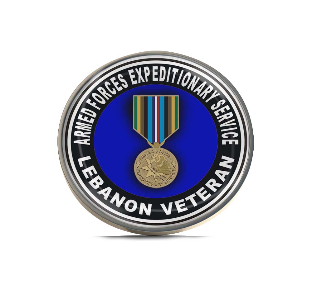Armed Forces Expeditionary Medal Lebanon Limited Edition Lapel Pin Exclusive Metal Brooch Badge Accessories For Backpack, Clothes, Hats | Cute Gifts and Collectibles