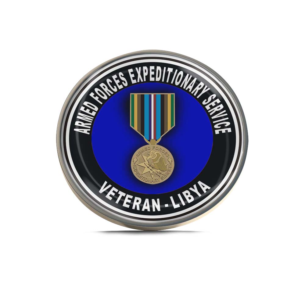 Armed Forces Expeditionary Medal Libya Limited Edition Lapel Pin Exclusive Metal Brooch Badge Accessories For Backpack, Clothes, Hats | Cute Gifts and Collectibles