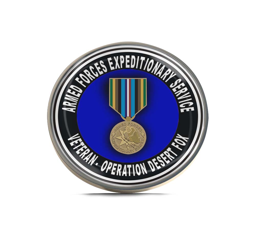 Armed Forces Expeditionary Medal Operation Desert Fox Limited Edition Lapel Pin Exclusive Metal Brooch Badge Accessories For Backpack, Clothes, Hats | Cute Gifts and Collectibles