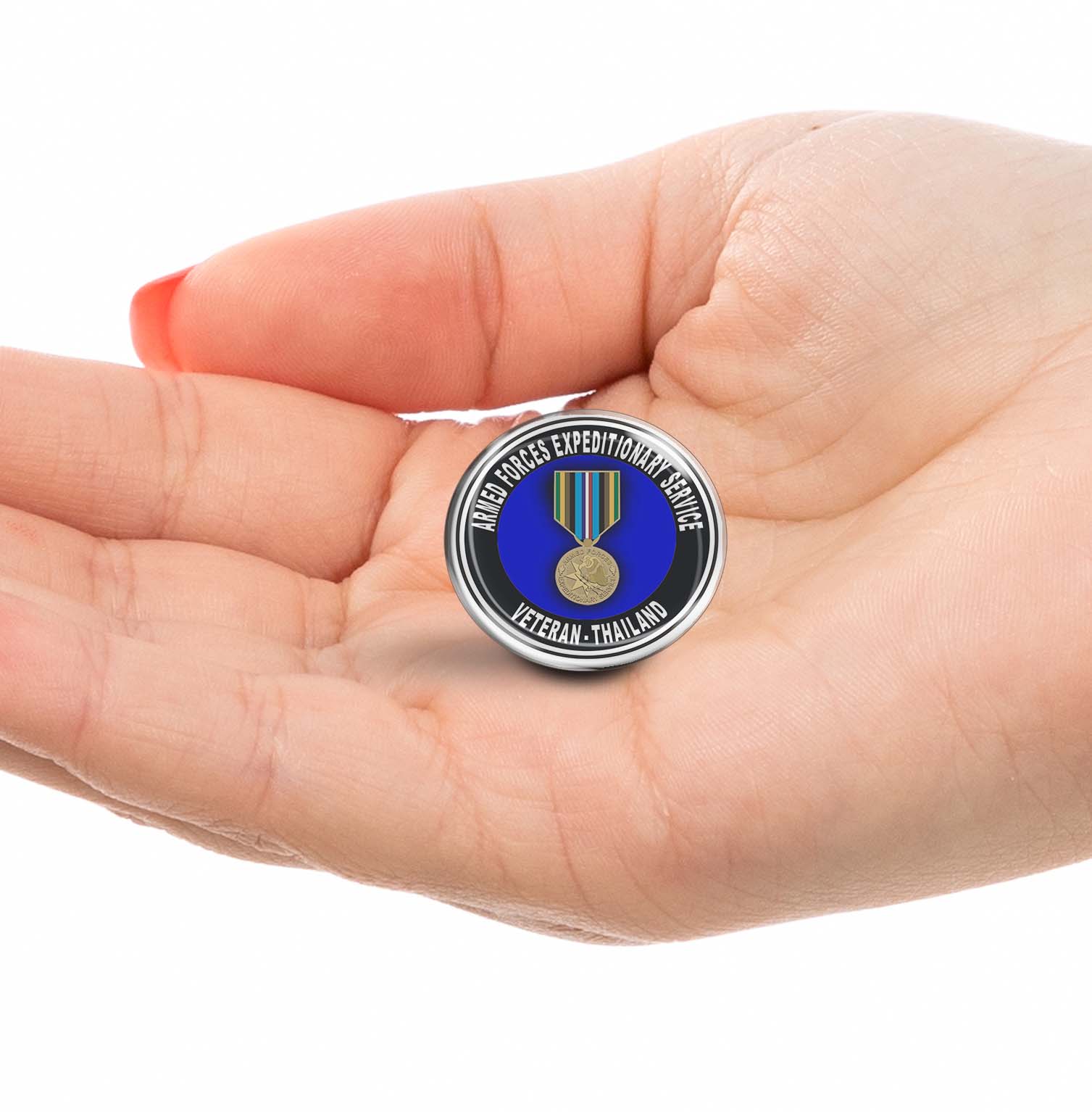 Armed Forces Expeditionary Medal Thailand Limited Edition Lapel Pin Exclusive Metal Brooch Badge Accessories For Backpack, Clothes, Hats | Cute Gifts and Collectibles