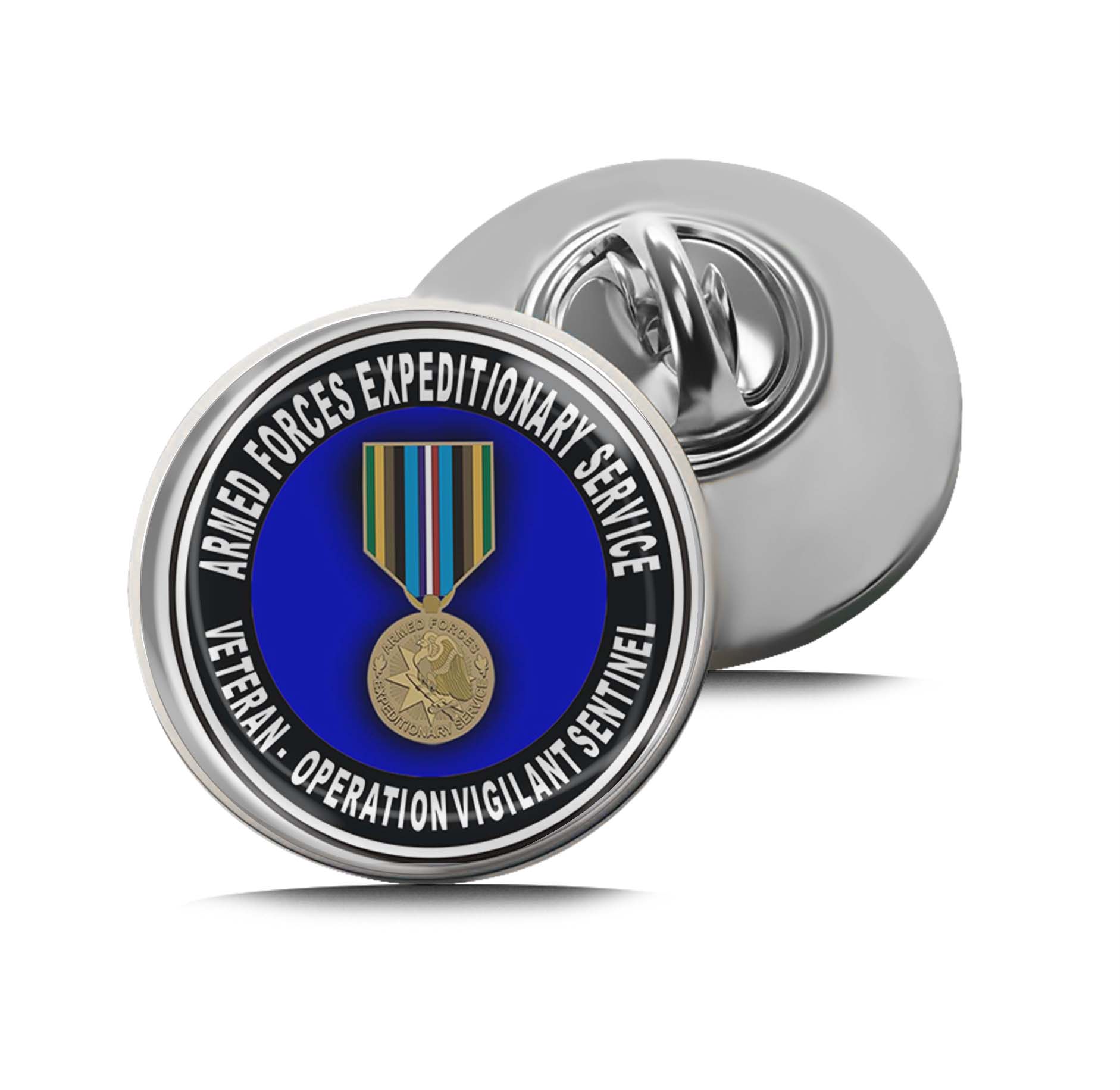 Armed Forces Expeditionary Medal Vigilant Sentinel Limited Edition Lapel Pin Exclusive Metal Brooch Badge Accessories For Backpack, Clothes, Hats | Cute Gifts and Collectibles