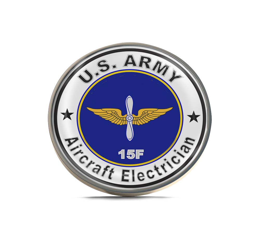 U.S. Army MOS 15F Aircraft Electrician Limited Edition Lapel Pin Exclusive Metal Brooch Badge Accessories For Backpack, Clothes, Hats | Cute Gifts and Collectibles