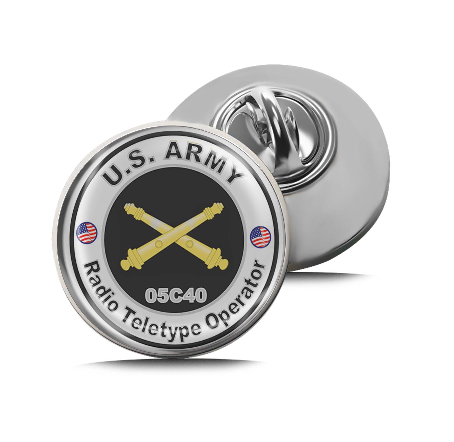 U.S. Army MOS 05C40 Radio Teletype Operator Limited Edition Lapel Pin Exclusive Metal Brooch Badge Accessories For Backpack, Clothes, Hats | Cute Gifts and Collectibles