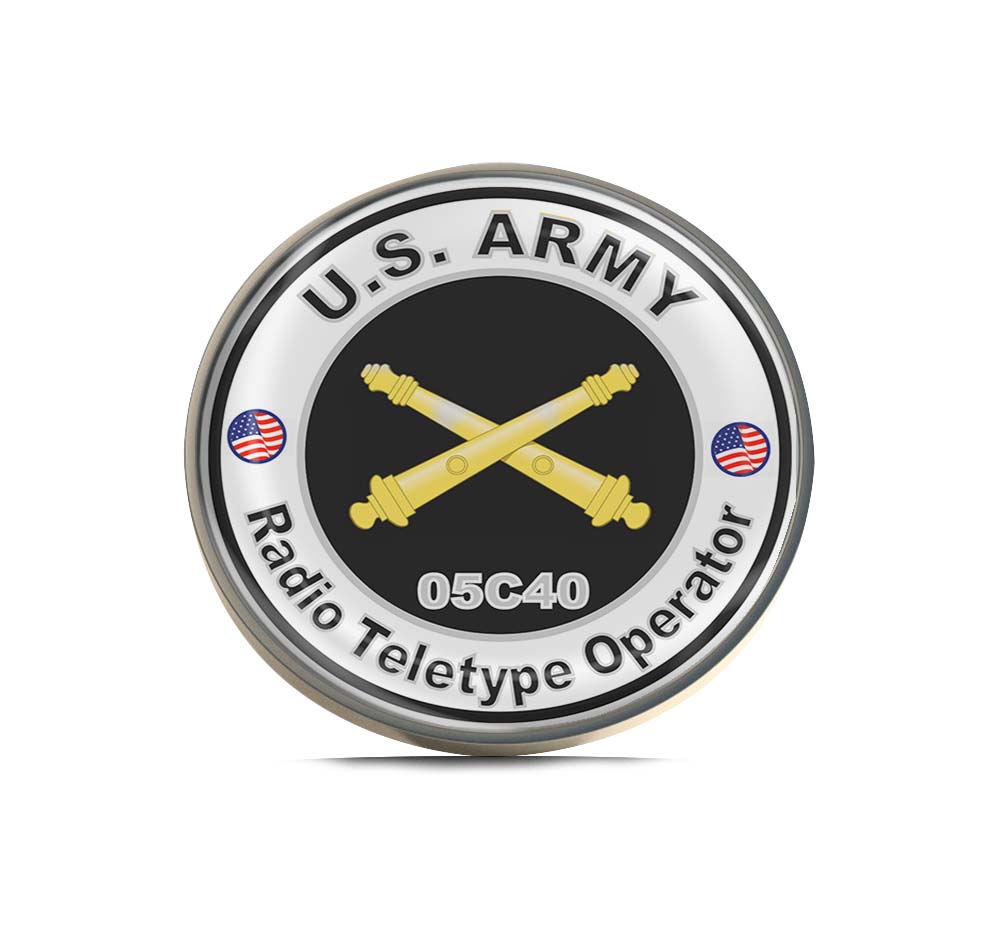 U.S. Army MOS 05C40 Radio Teletype Operator Limited Edition Lapel Pin Exclusive Metal Brooch Badge Accessories For Backpack, Clothes, Hats | Cute Gifts and Collectibles