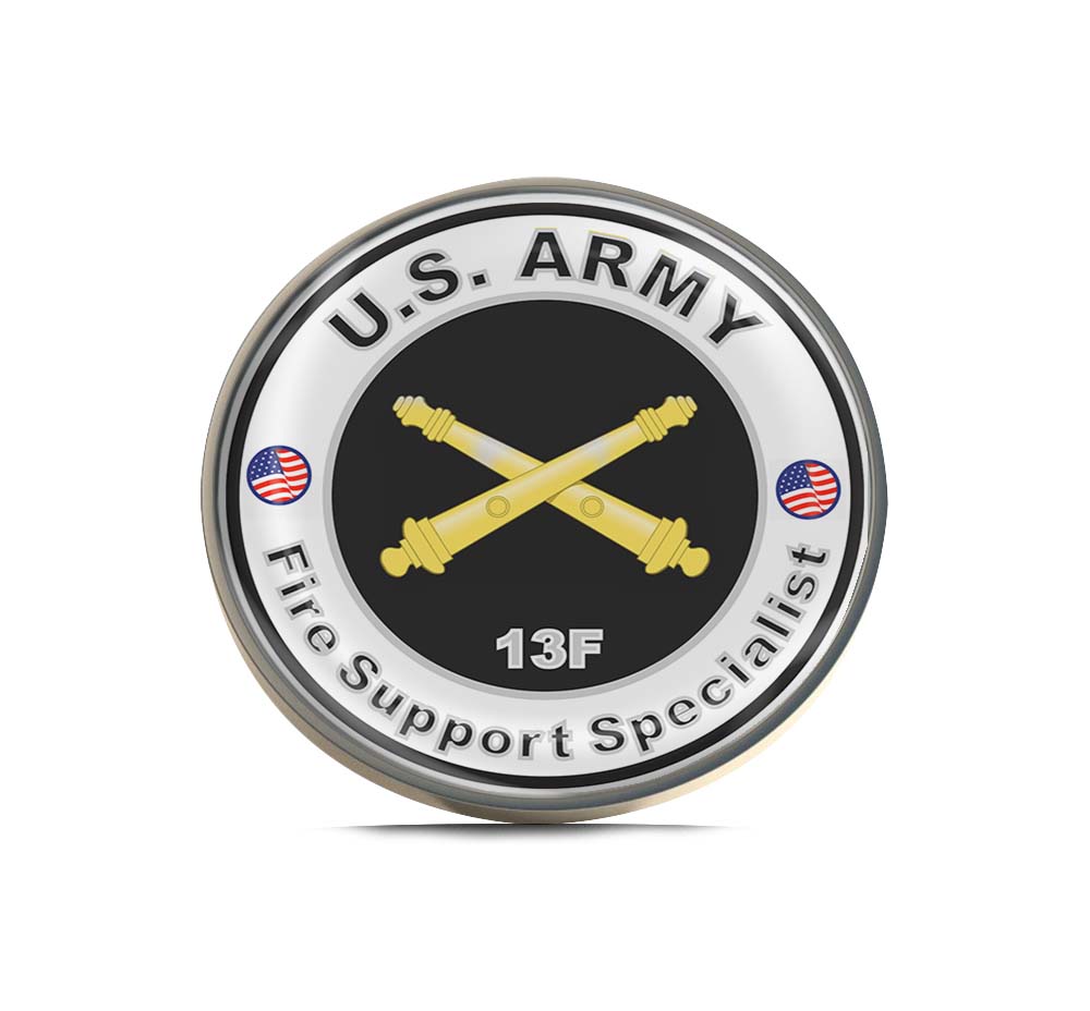 U.S. Army MOS 13F Fire Support Specialist Limited Edition Lapel Pin Exclusive Metal Brooch Badge Accessories For Backpack, Clothes, Hats | Cute Gifts and Collectibles