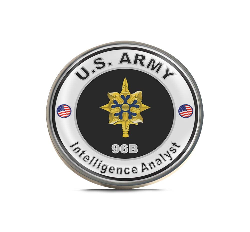 U.S. Army MOS 96B Intelligence Analyst Limited Edition Lapel Pin Exclusive Metal Brooch Badge Accessories For Backpack, Clothes, Hats | Cute Gifts and Collectibles